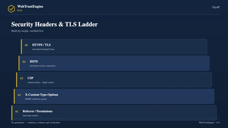 Five-level security header ladder.